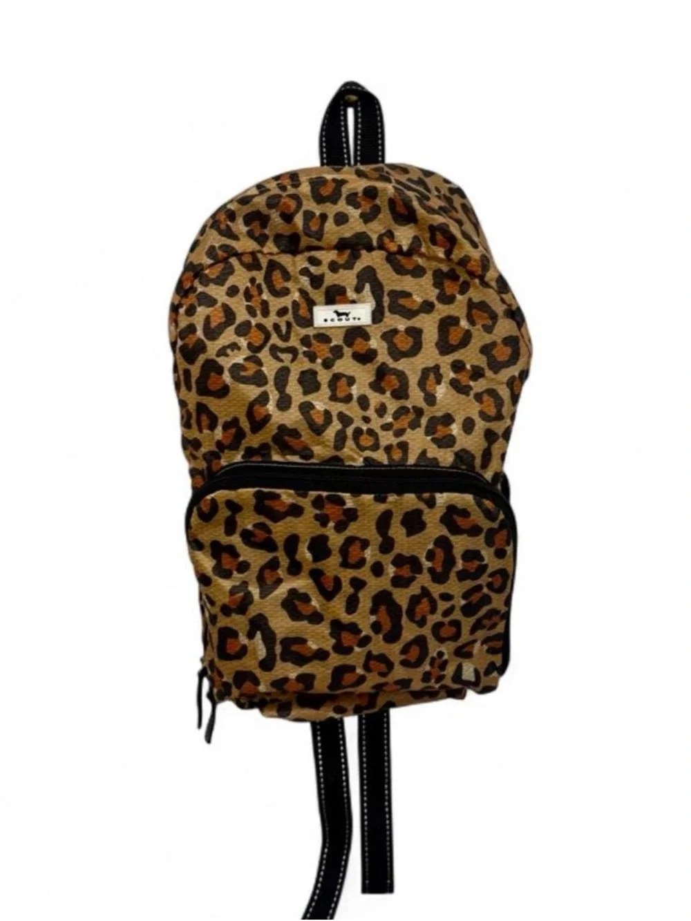 Leopard Print Mini Backpack - Brown